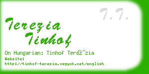 terezia tinhof business card